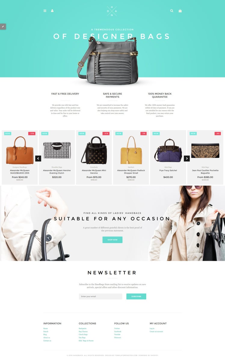 Handbag Boutique Shopify Themes