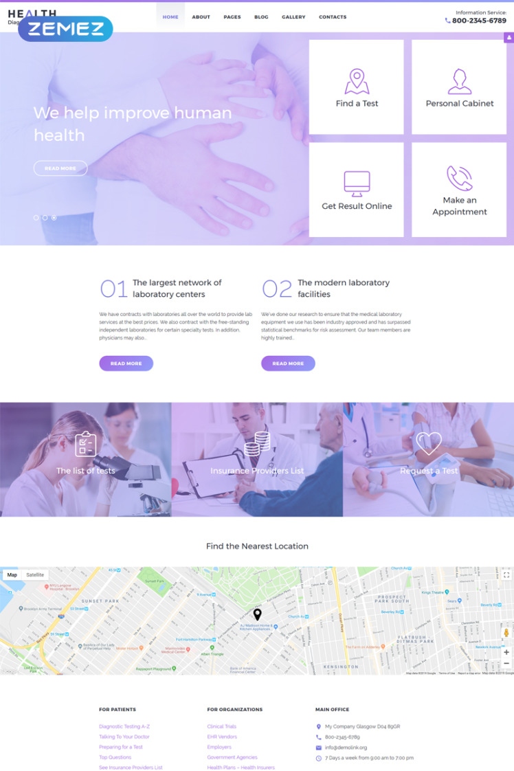 Health Diagnostic Laboratory Joomla Templates
