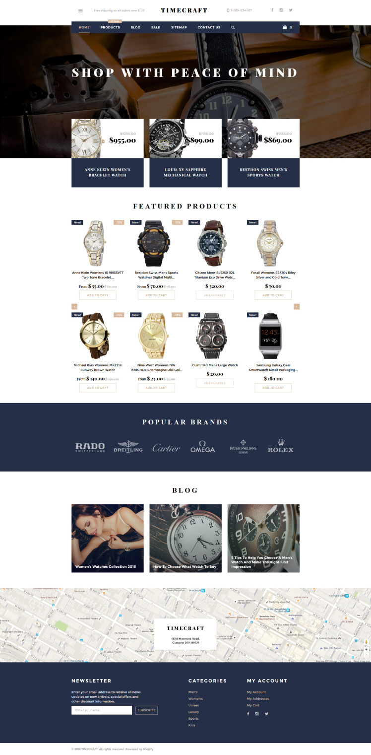 Time Craft Shopify Themes