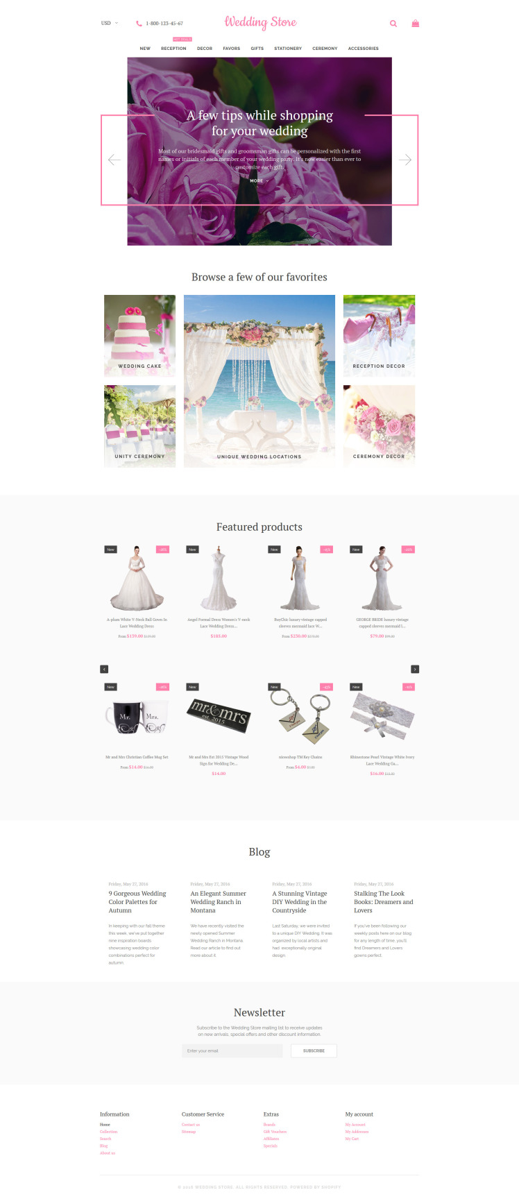 Wedding Store Shopify Theme #58236