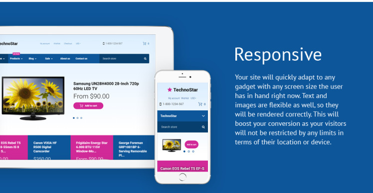 TechnoStar Electronics Store Responsive Shopify Theme #58392-1