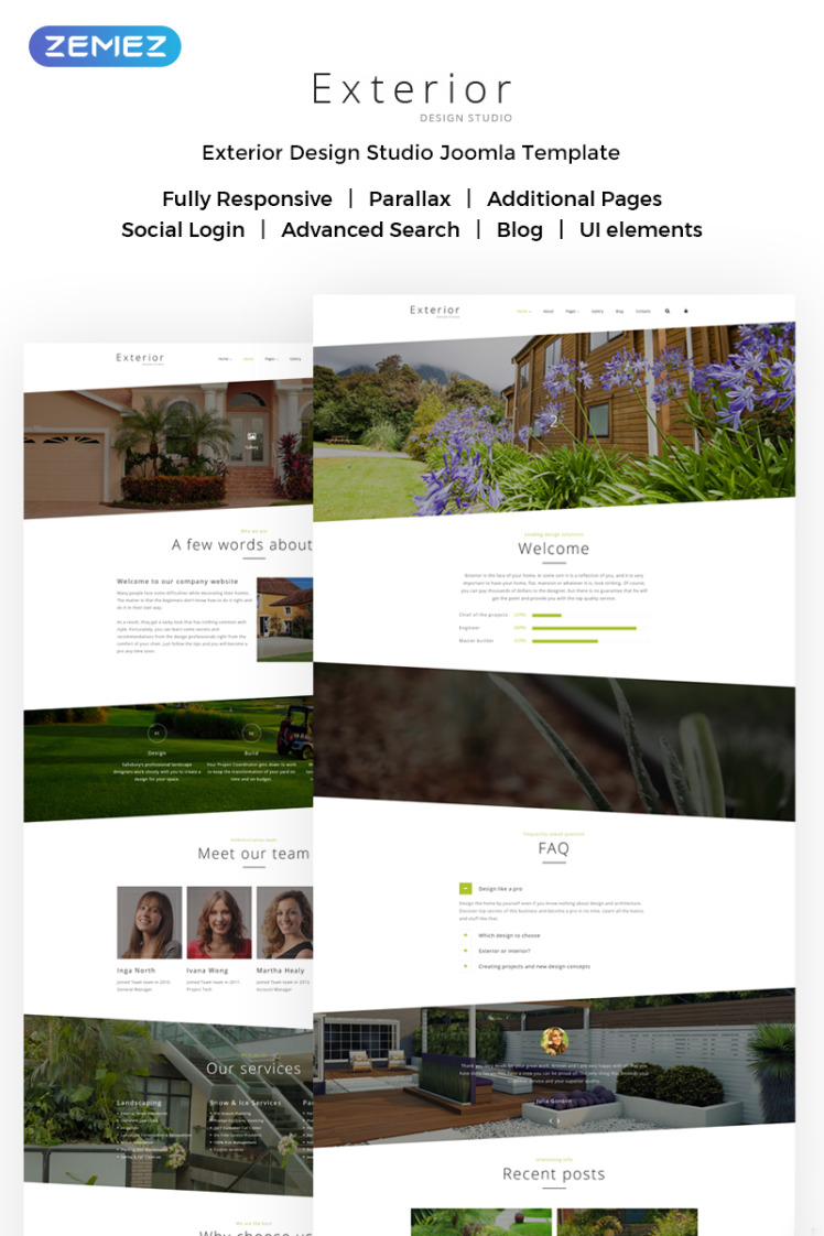 Exterior Design Studio Joomla Templates
