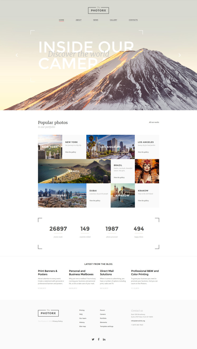 Photo Studio Responsive Website Template #58398