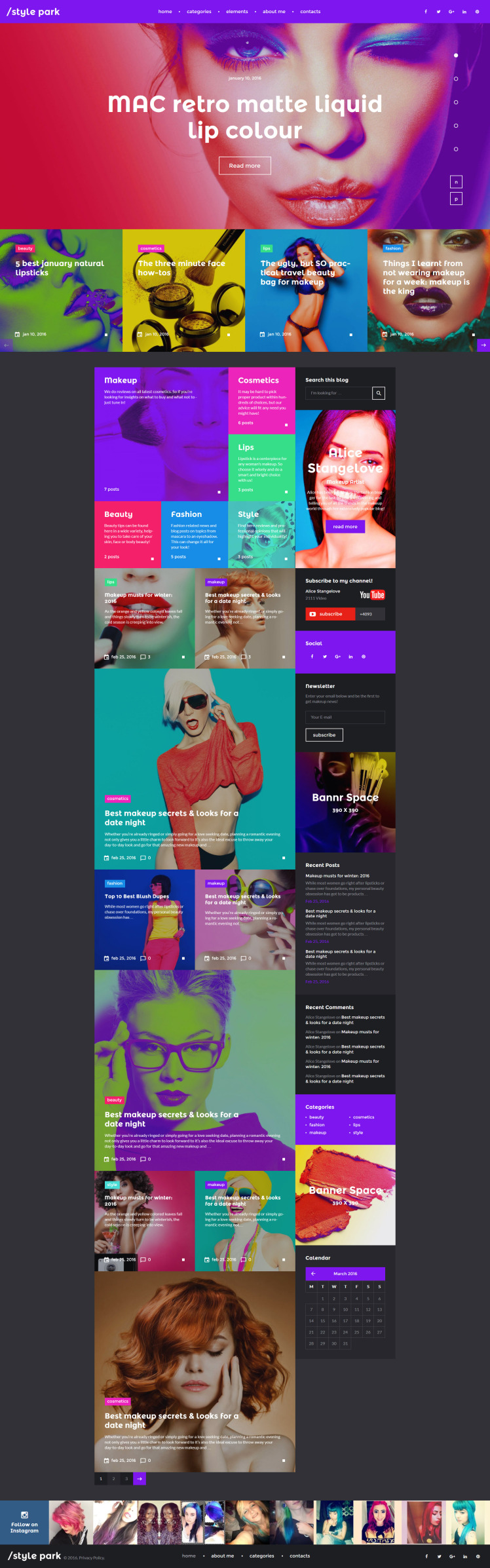 StylePark Fashion Blog WordPress Themes