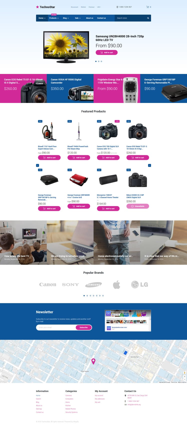 TechnoStar Electronics Store Responsive Shopify Theme #58392