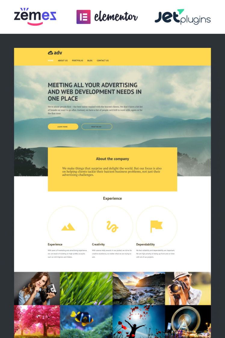 Adv - Bright And Stylish WordPress Advertising Theme #58493