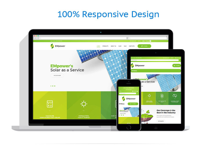 EMpower Solar Energy Shopify Theme #58455