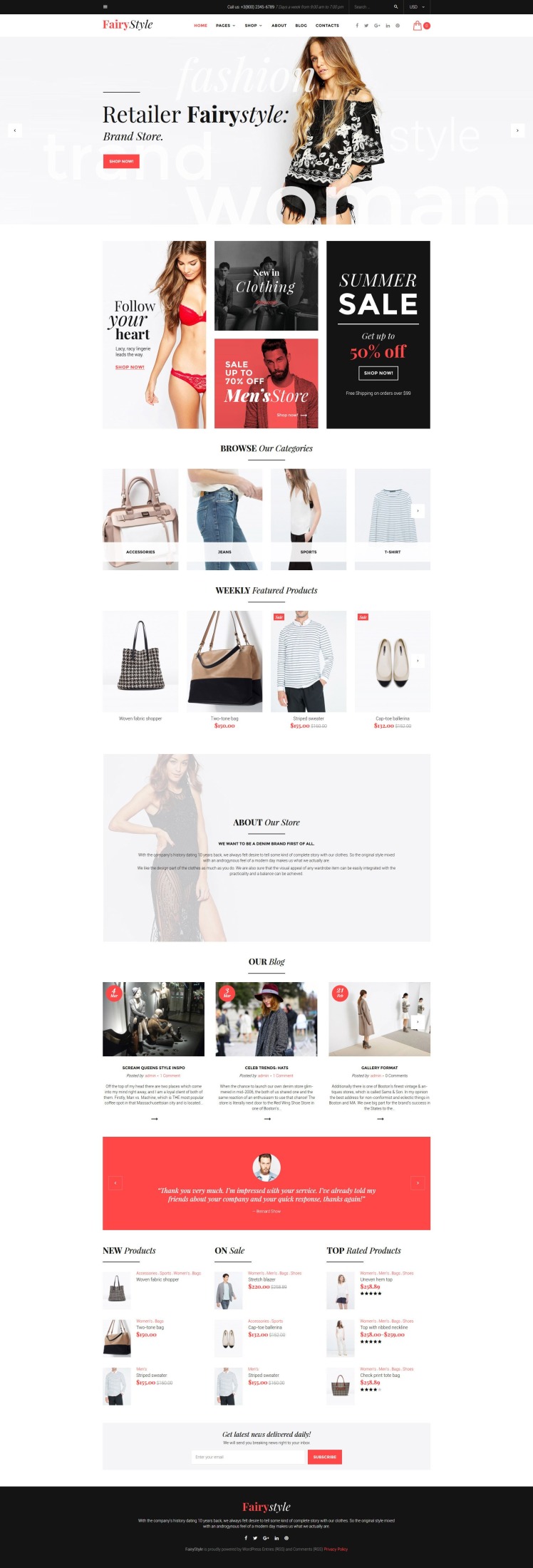 Fairy Style Fashion Store WooCommerce Themes