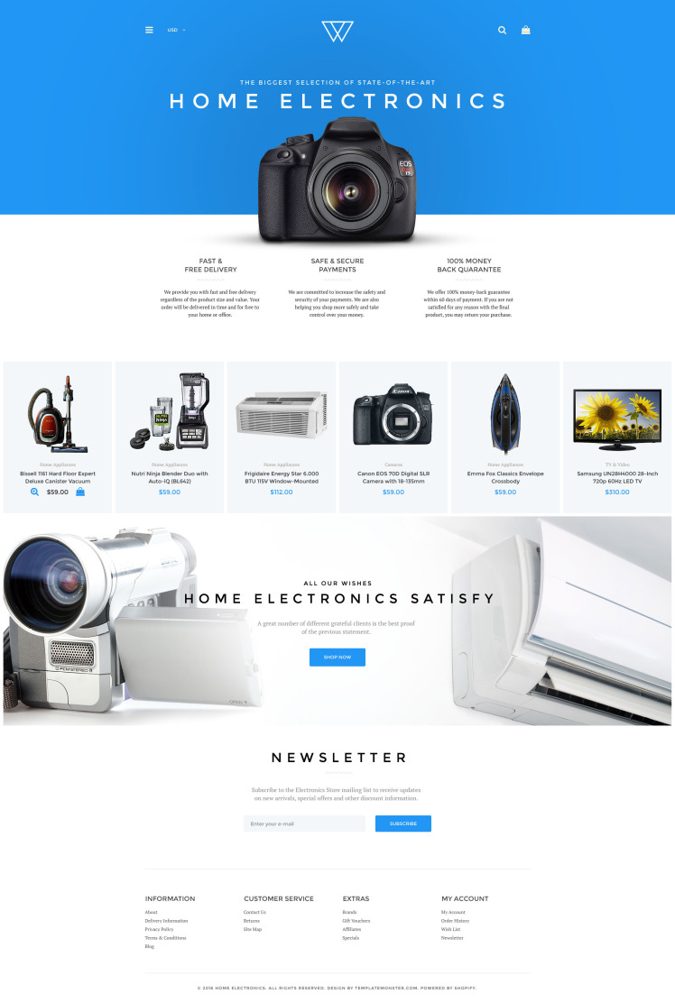 Home Electronics Shopify Theme #58579