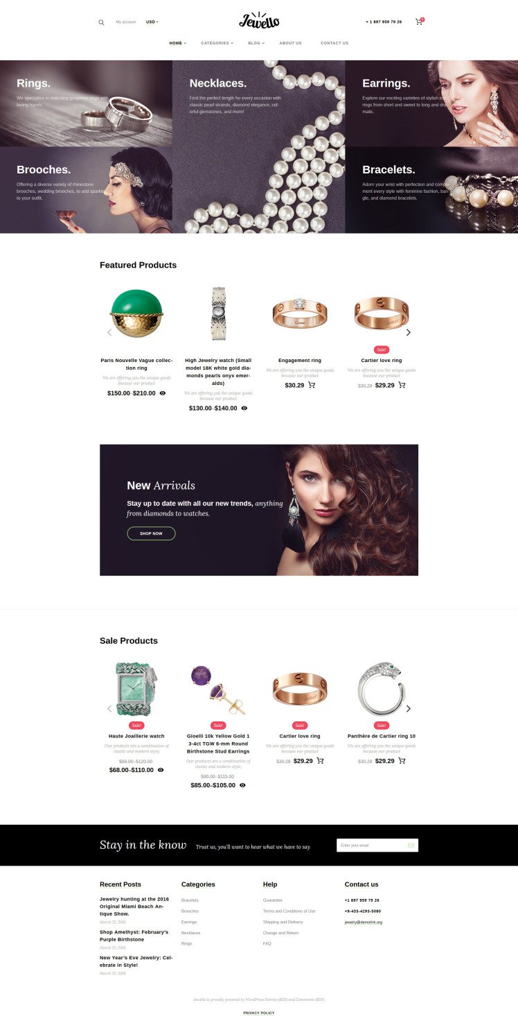 Jewellery Shop WooCommerce Themes