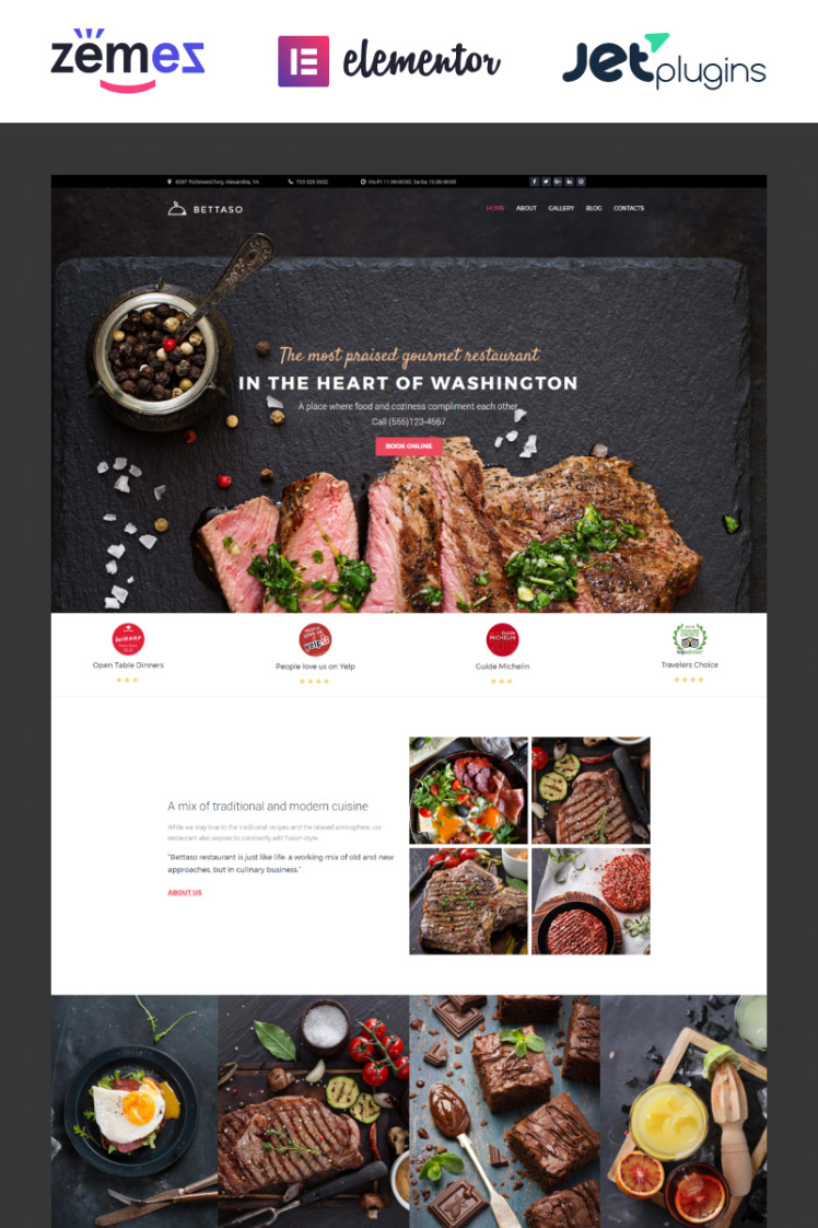 Bettaso Cafe Restaurant WordPress Themes