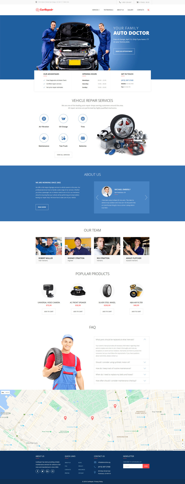 Car Repair - Car Repair Service Responsive Website Template #58706