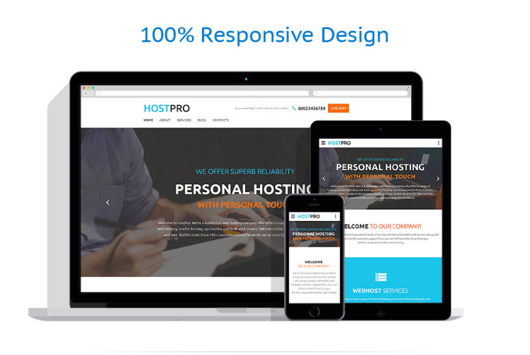 HostPro Website Template #58733
