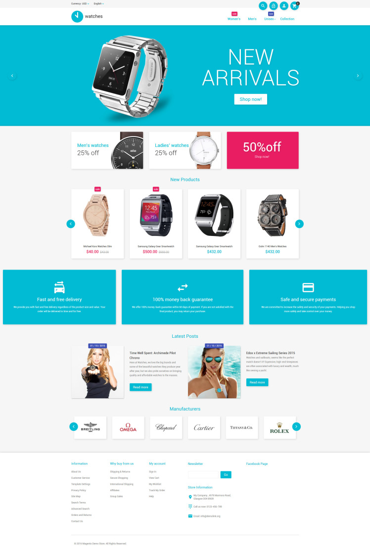 Watches Magento Themes
