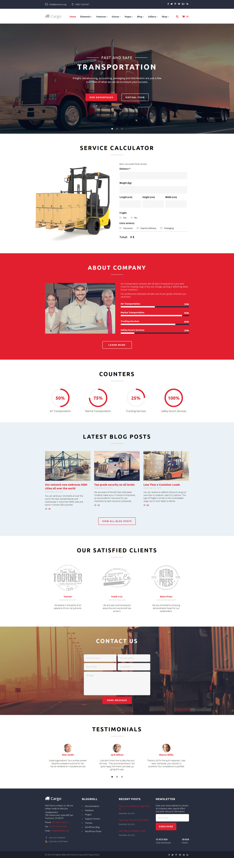 Cargo Multipurpose Transportation Website Template