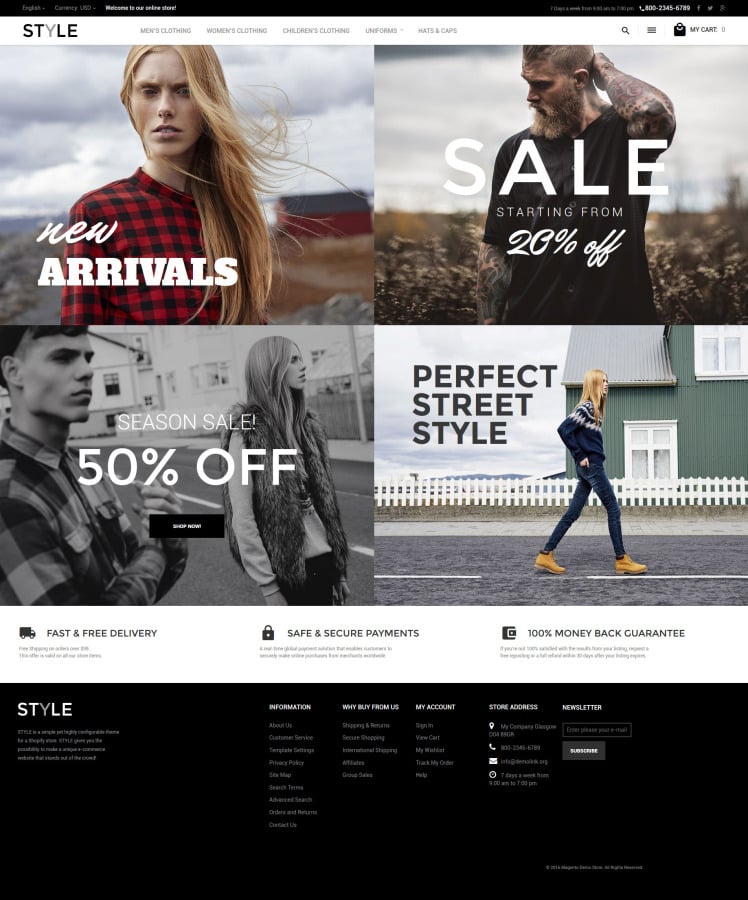 Style Fashion Clothes Magento Themes