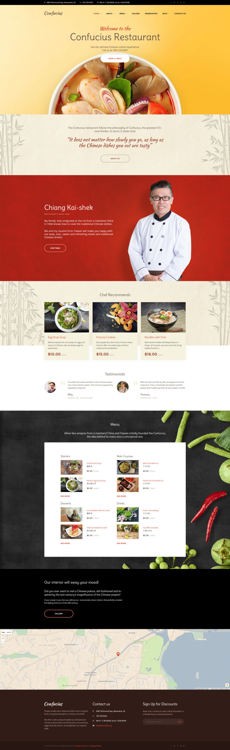 Confucius Chinese Restaurant Responsive WordPress Theme