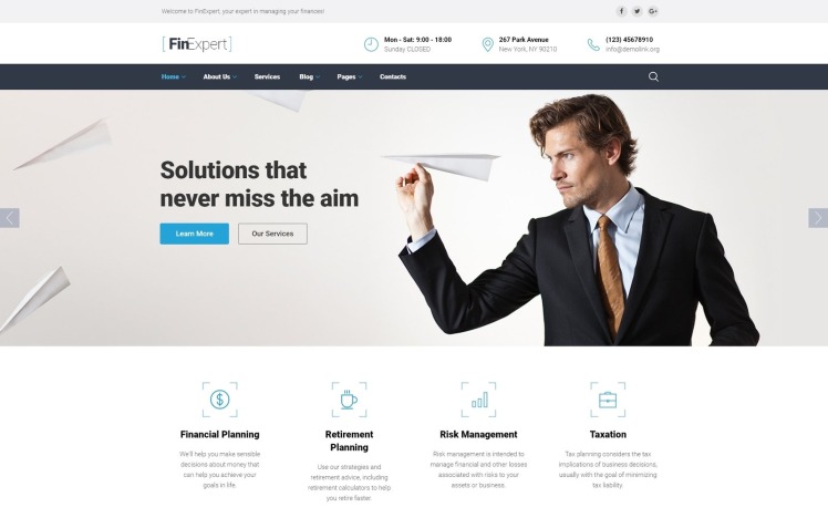 FinExpert - Financial Advisor HTML Website Template #58940
