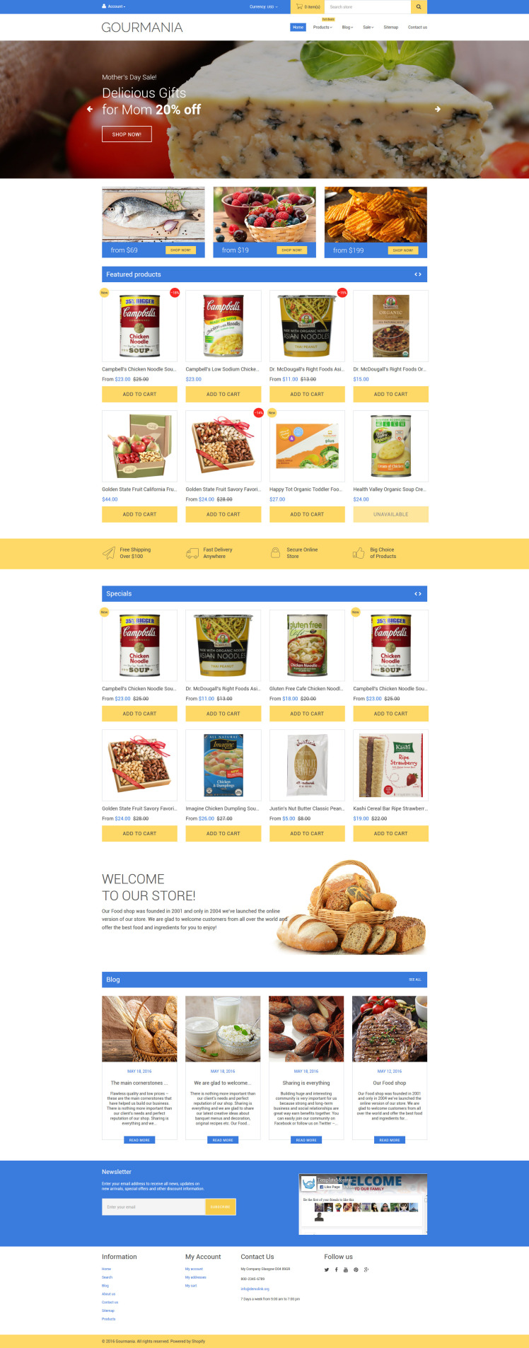Gourmania Shopify Theme #58945