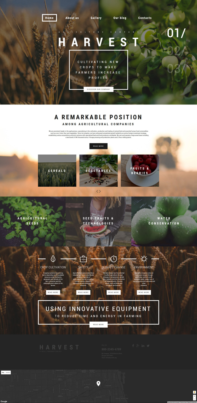 Harvest WordPress Theme