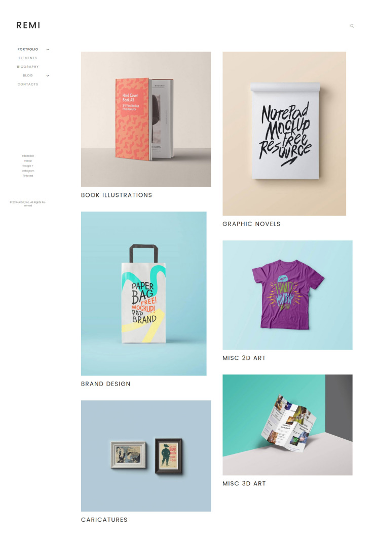 Remi Photographer Portfolio WordPress Themes