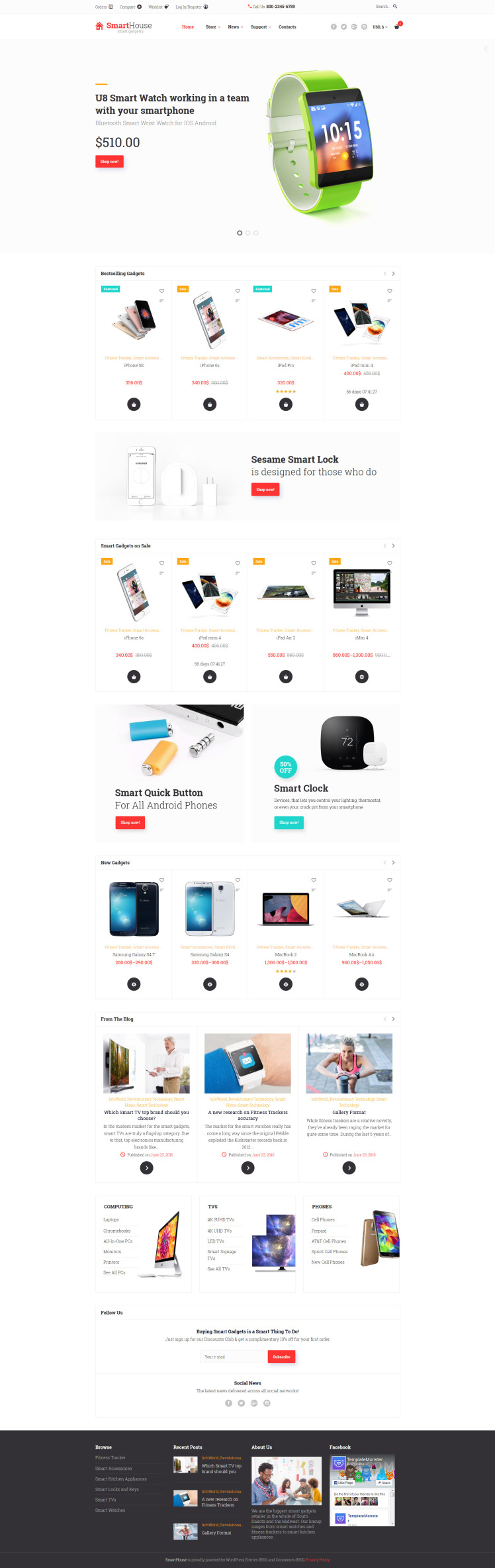 SmartHouse Accessories Gadgets WooCommerce Themes