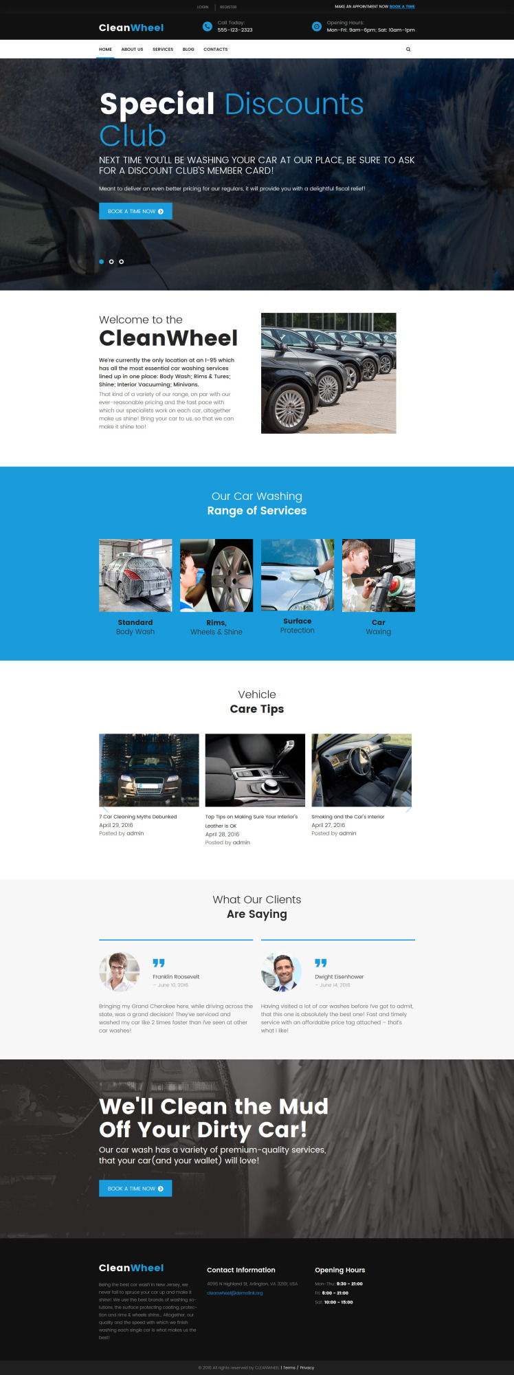 CleanWheel Car Wash WordPress Theme