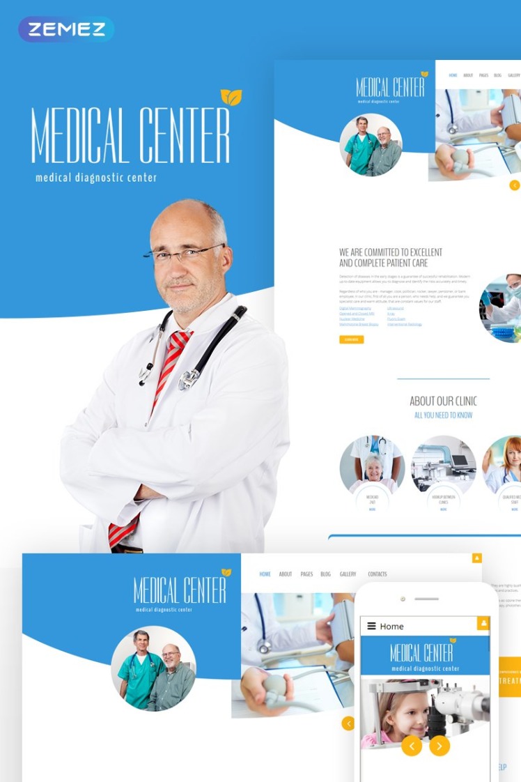 Diagnostic Medical diagnostic center Joomla Templates