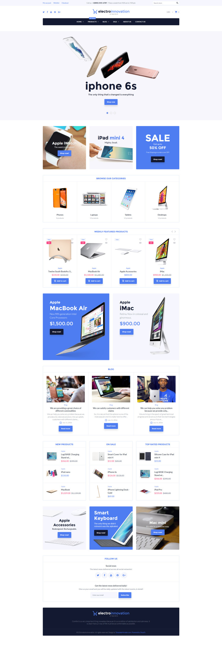 Electro Innovation Shopify Theme #60039