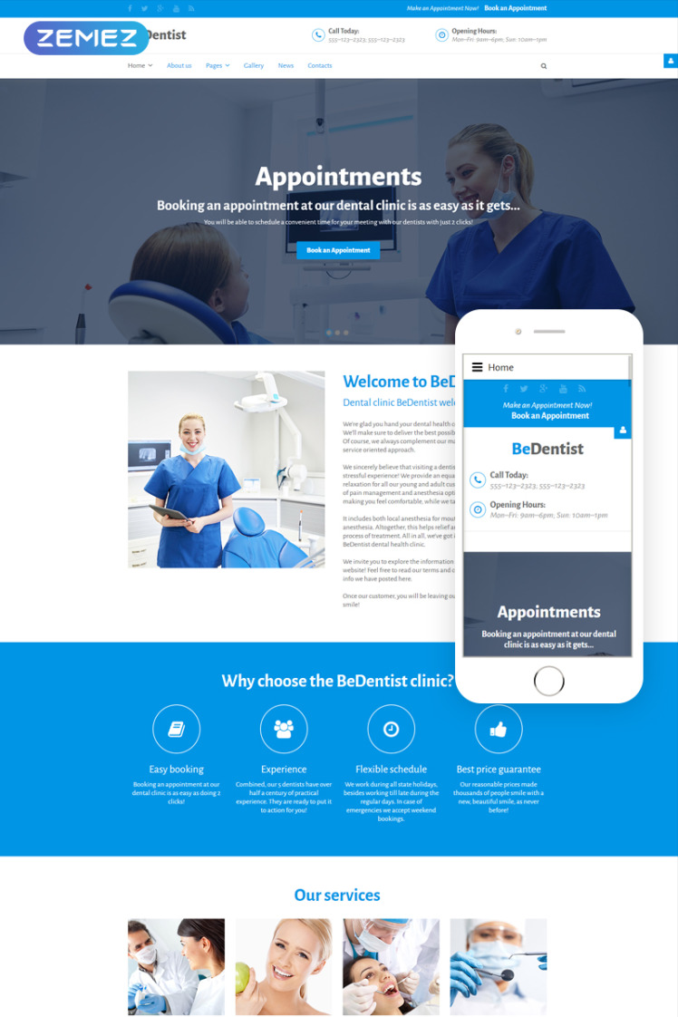 BeDentist Joomla Templates
