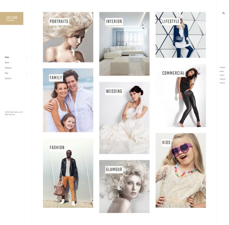 Callum wedding photo gallery WordPress Theme