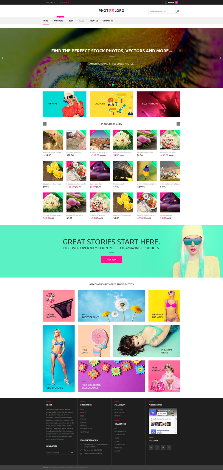 PhotoLoro Shopify Theme #61209