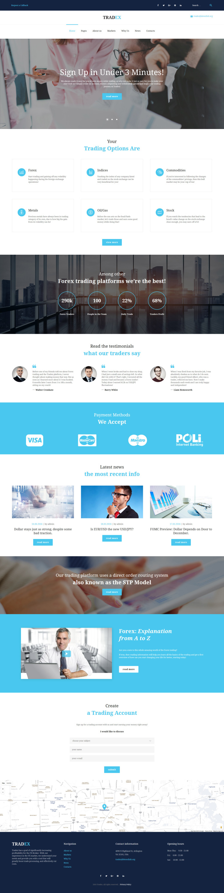 Tradex Forex Trading WordPress Theme