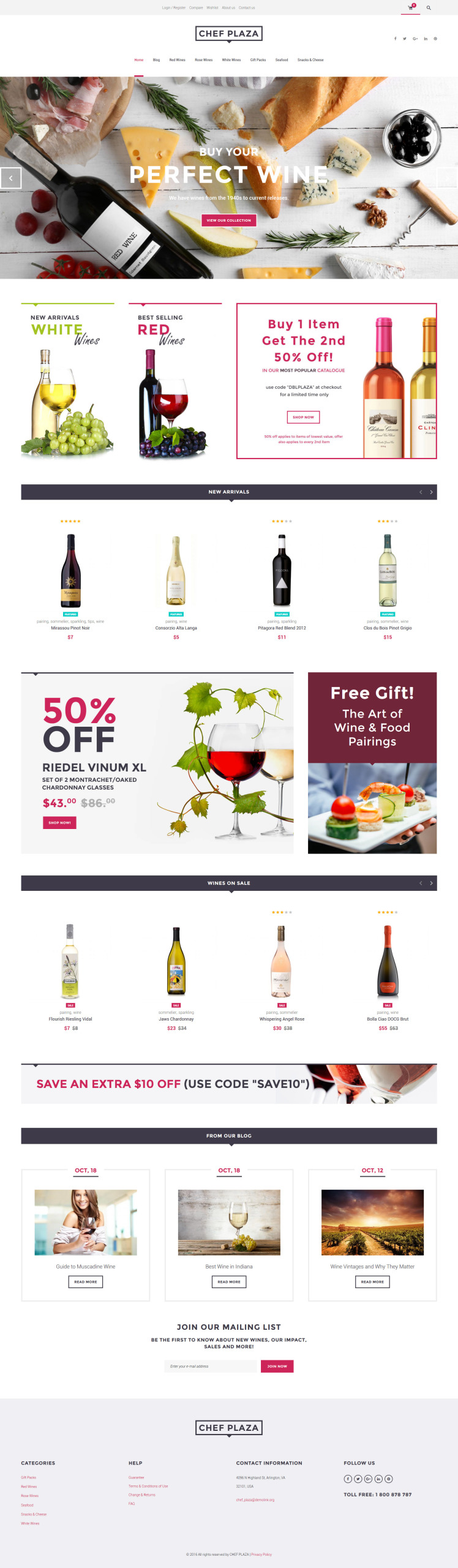 Chef Plaza Food And Wine Store WooCommerce Themes