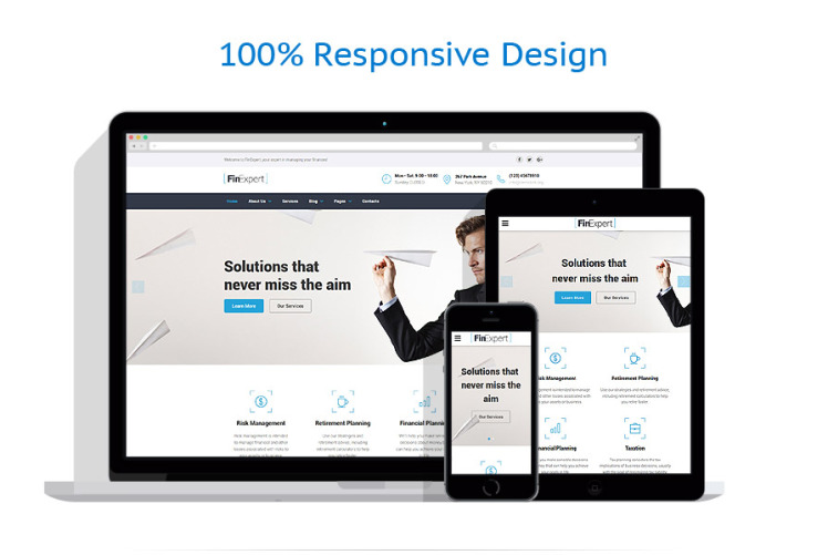 Financial Advisor - Responsive Website Template #61389