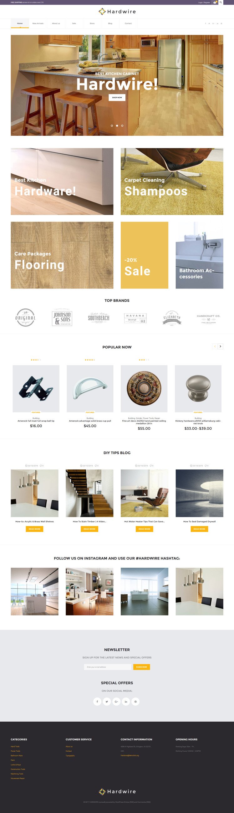 Hardwire Household Hardware Store Responsive WooCommerce Theme