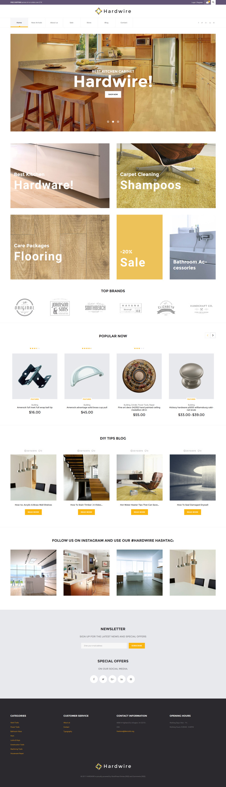 Hardwire Household Hardware Store Responsive WooCommerce Themes