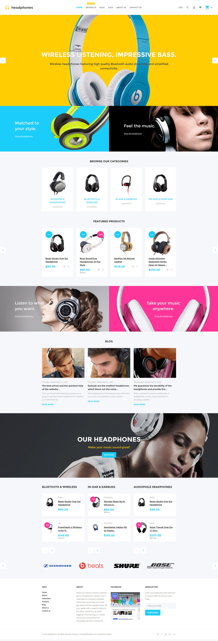 Music Store Responsive Shopify Theme #61308