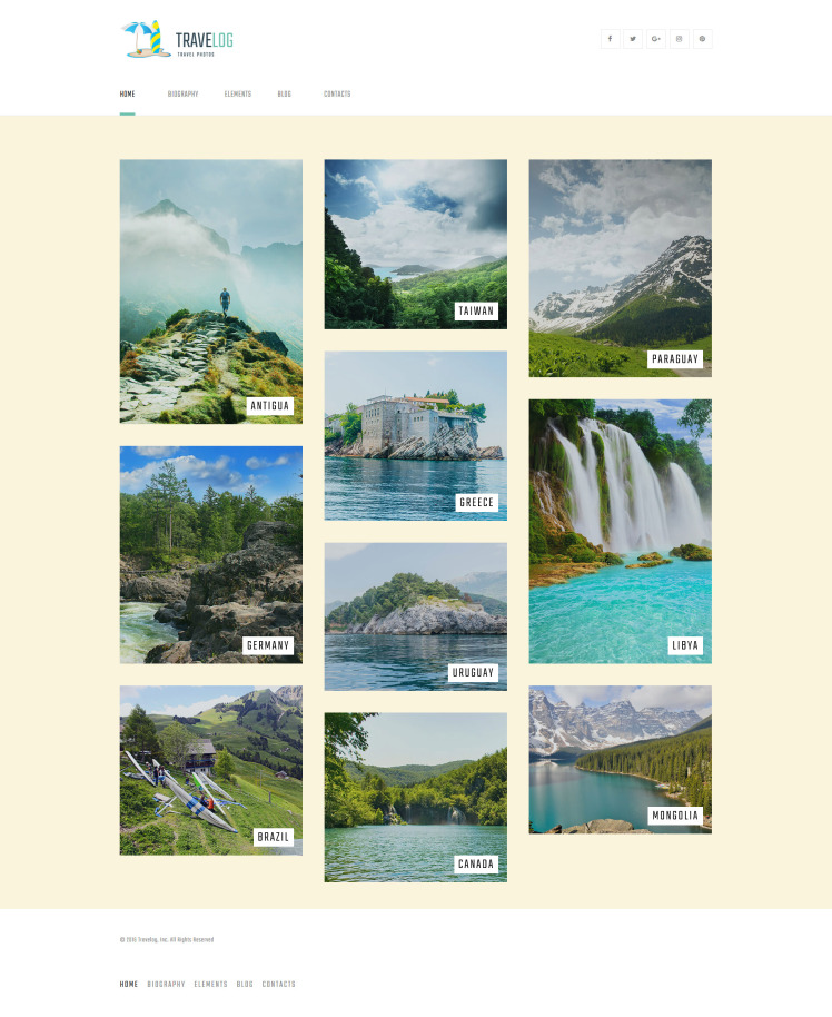 Travelog Travel Photo Blog WordPress Theme