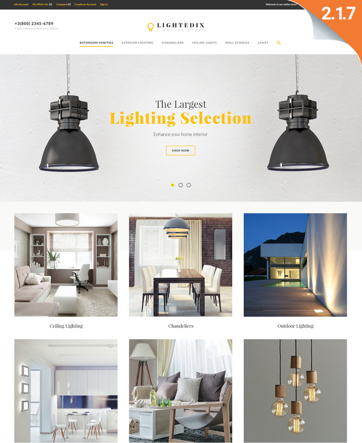 Lightedix Lightning Store Responsive Magento Themes