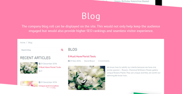 Flower Shop Responsive Shopify Theme #62003-8
