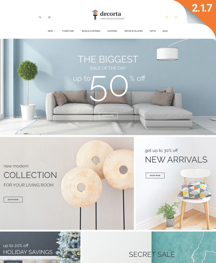 Decorta Home Decor Responsive Magento Theme Magento Themes