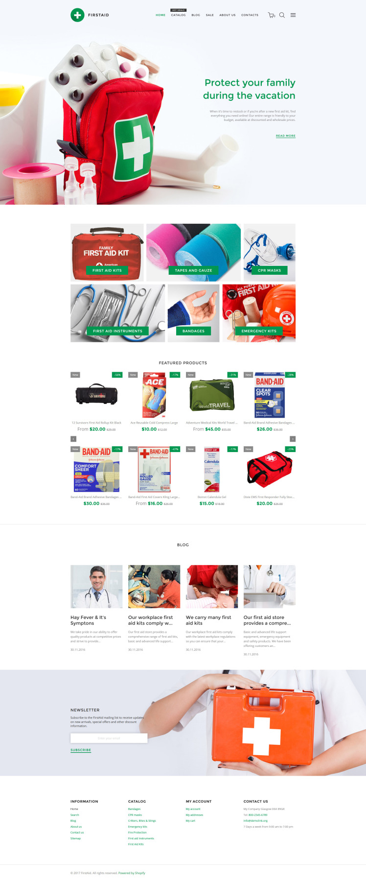FirstAid Medical Healthcare Shopify Theme #62059