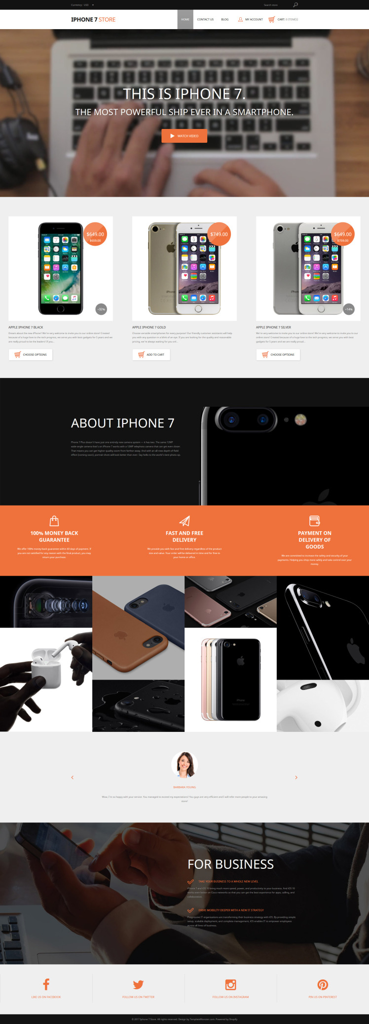 iPhone Mobile Phones Responsive Shopify Theme #62076