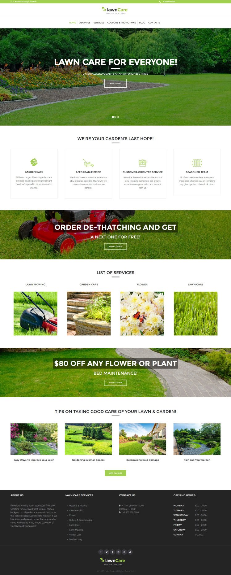 Lawn Care Lawn Mowing Landscape WordPress Themes