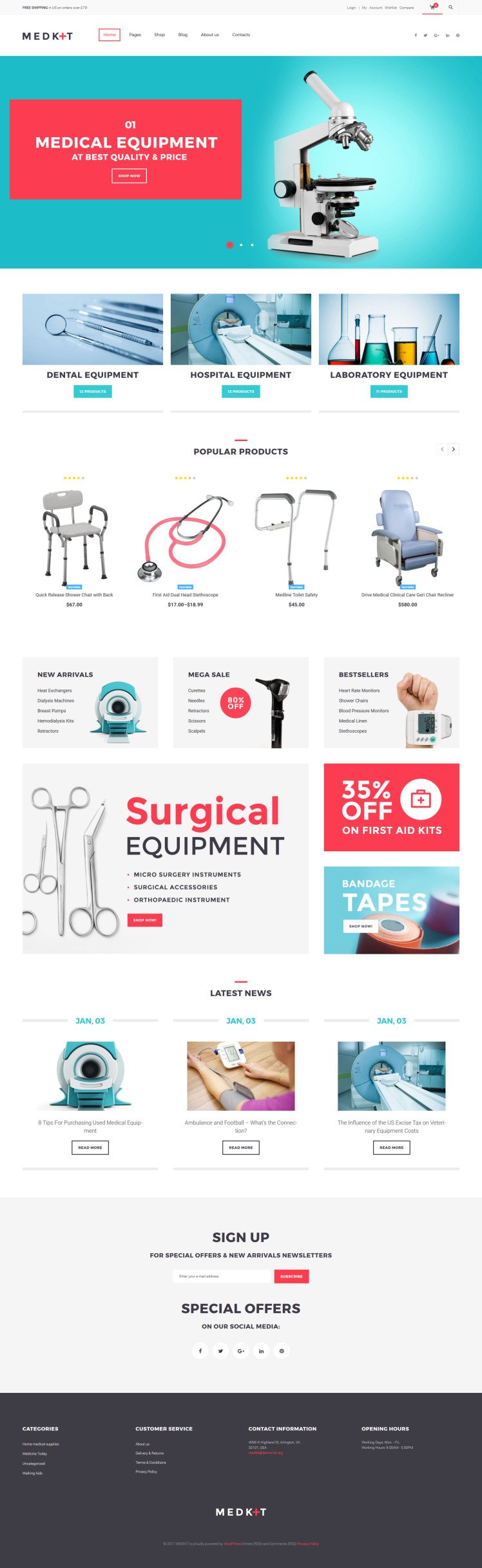 MedKit Medical Equipment WooCommerce Themes