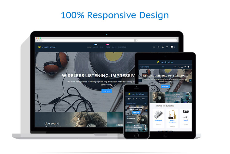 Music Store Audio Music Store Shopify Theme #62062