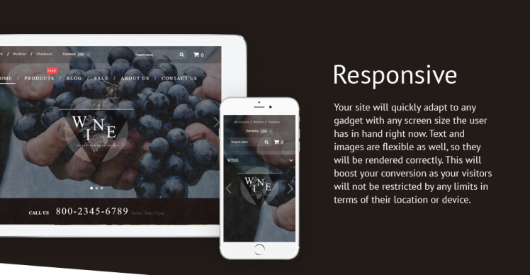 Wine Wine Shop Responsive Shopify Theme #62177-1