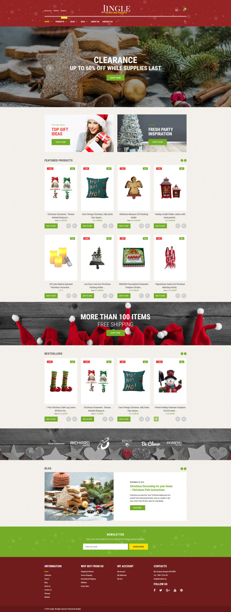 Christmas Responsive Shopify Theme #62127