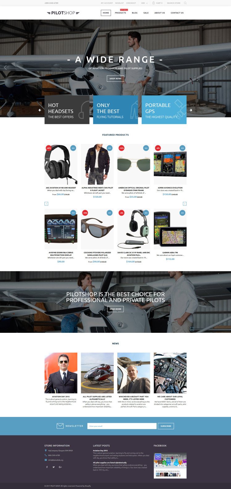 PilotShop Pilot Supplies Responsive Shopify Theme